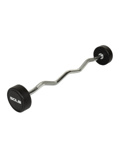 FITNESS PRODUCTS DIRECT URETHANE FIXED CURL BARBELL SET